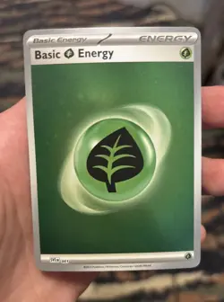 🌀SWIRL🌀Basic Grass Energy Cosmos Holo SVE EN 001 Scarlet & Violet Pokemon Card - Image 4