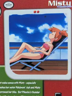Misty TV3 Rainbow Holo Texture Topps Pokemon Series 1 Character Card Black Label - Image 1