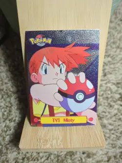 Misty TV3 Rainbow Holo Texture Topps Pokemon Series 1 Character Card Black Label - Image 2