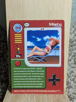 Misty TV3 Rainbow Holo Texture Topps Pokemon Series 1 Character Card Black Label - Image 3