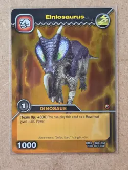 DINOSAUR KING 2008 - EINIOSAURUS - DKCG 040/160 - DINOSAUR CARD - MINT - Image 1