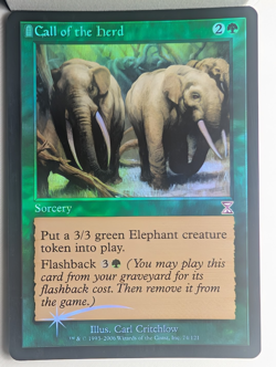 Magic Mtg FOIL Time Spiral Timeshifted Call of the Herd lightly played - Image 1