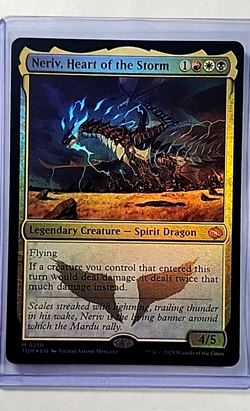 MTG Magic the Gathering TDM Tarkir Dragonstorm Foil 210 Neriv Heart of the Storm - Image 1