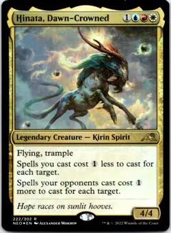 Hinata, Dawn-Crowned (Foil) Kamigawa: Neon Dynasty, 222 NM - Image 1