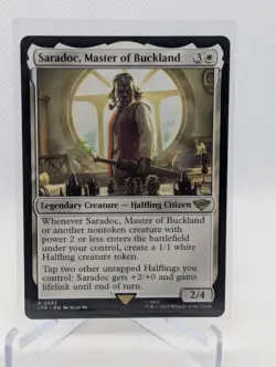SARADOC, MASTER OF BUCKLAND 2023 MTG LORD OF THE RINGS RARE # 282 - Image 1