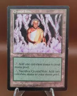 Crystal Vein x1 MTG Mirage Magic Moderate Play MP English - Image 1