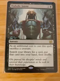 MTG Diabolic Intent 089 The Brothers' War M/NM Free UK P&P - Image 1
