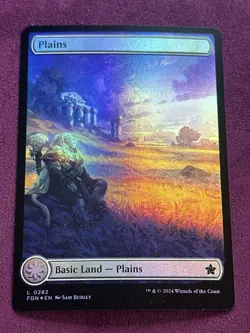 Plains (0282) - Near Mint Foil - [Foundations] - MTG Great For A Cat Deck! - Image 3