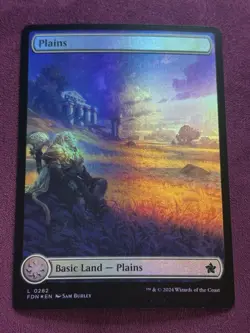 Plains (0282) - Near Mint Foil - [Foundations] - MTG Great For A Cat Deck! - Image 4