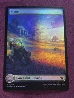Plains (0282) - Near Mint Foil - [Foundations] - MTG Great For A Cat Deck! - Image 5