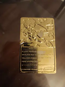 Charizard #6 Pokemon 24k Gold Plated 1999 Burger King Promo Card w/ Pokeball! - Image 5
