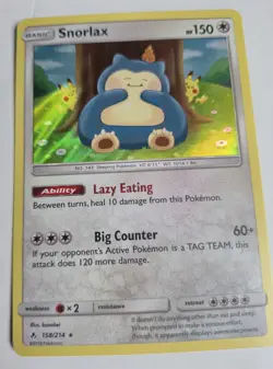 Pokemon Tcg Snorlax 158/214 Holo Reverse Holo Unplayed Buy List Rare 2 - Image 3