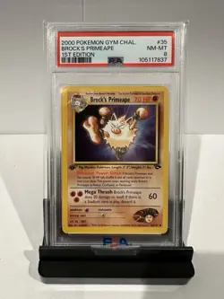 Pokemon 1st Edition Brock’s Primeape Gym Challenge Set 35/132 - PSA 8 NM-Mint - Image 1