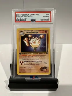 Pokemon 1st Edition Brock’s Primeape Gym Challenge Set 35/132 - PSA 8 NM-Mint - Image 3