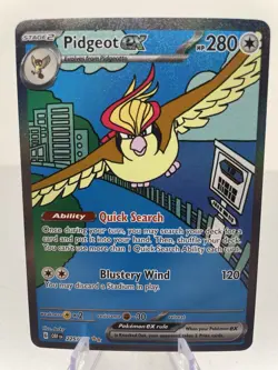 Pidgeot Ex - 225/197 - Special Illustration Rare - Obsidian Flames Pokemon NM - Image 1
