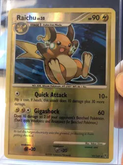 Raichu - 77/147 - Uncommon Reverse Holo Platinum: Supreme Victors Lightly Played - Image 1