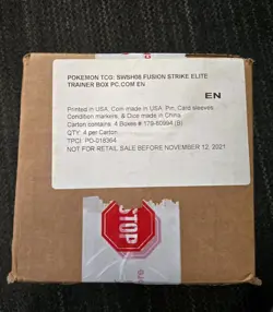 Pokemon Center Exclusive ETB Fusion Strike CASE - TCG Elite Trainer Box - Sealed - Image 1