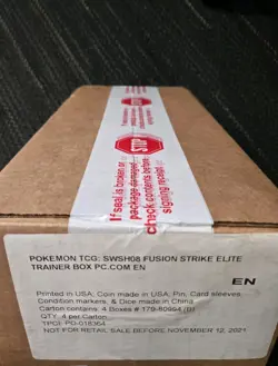 Pokemon Center Exclusive ETB Fusion Strike CASE - TCG Elite Trainer Box - Sealed - Image 2