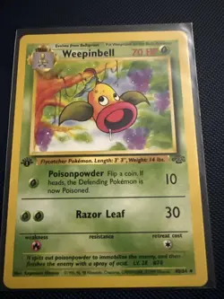 Pokemon TCG - 1st Edition Jungle Weepinbell 48/64 MP - Image 1