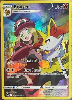 Braixen Trainer Gallery Ultra Rare - TG01/TG30 - Silver Tempest Pokemon 2022 - Image 1