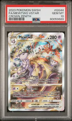 Mewtwo VSTAR Crown Zenith: Galarian Gallery GG44/GG70 PSA 10 GEM MT - Image 1