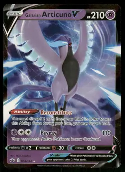 Galarian Articuno V 058/198 Ultra Rare Holo NM Pokemon SWSH06: Chilling Reign - Image 1