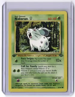Nidoran F 57/64 Common 1st Edition NM Pokemon Jungle - Image 1