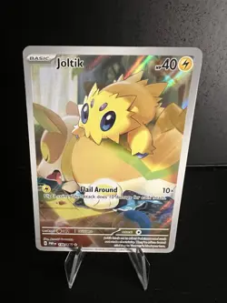 Pokemon Joltik 196/182 SV04: Paradox Rift Illustration Rare Holo Lightning - Image 1