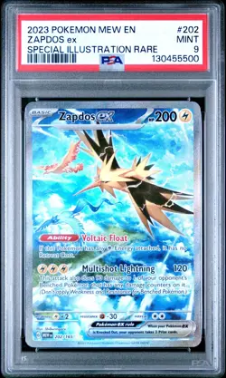 2023 POKEMON MEW EN-151 SPECIAL ILLUSTRATION RARE #202 ZAPDOS EX PSA 9 - Image 1