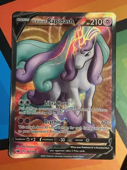 Galarian Rapidash V Full Art 167/198 Ultra Rare SWSH06 Chilling Reign NM Pokemon - Image 1