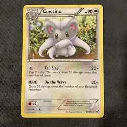 Cinccino 89/114 Pokemon Black & White Rare 2011 LP - Image 1