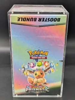 Pokemon TCG S&V Prismatic Evolutions Booster Bundle Display Case w/Acrylic Case - Image 1