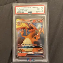 2019 POKEMON SUN & MOON HIDDEN FATES #9 CHARIZARD GX PSA 10 - Image 1