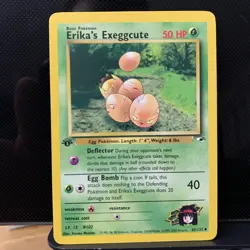 Pokemon TCG Erika's Exeggcute 1st Edition Gym Heroes NM Atsuko Nishida - Image 1