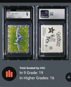 2001 Pokemon Lugia #102 Merlin Series 3 Holo CGC 9 MINT - Image 3