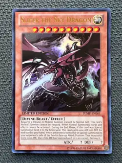 Yugioh Slifer the Sky Dragon Limited Edition Ultra Rare JUMP-EN061 NM - Image 1