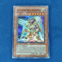 YU-GI-OH! Gladiator Beast Alexander GLAS-EN017 Super Rare 1st Edition LP - Image 1