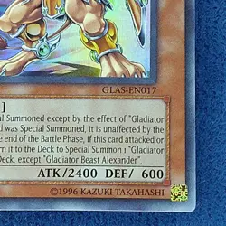 YU-GI-OH! Gladiator Beast Alexander GLAS-EN017 Super Rare 1st Edition LP - Image 4