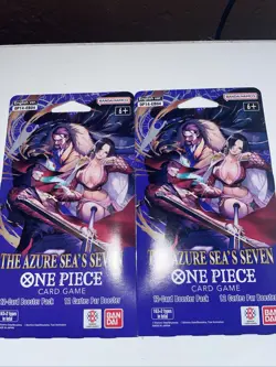 One Piece TCG The Azure Sea's Seven Factory Sealed Sleeved Booster OP-14 x2 - Image 1