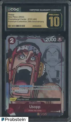 2022 One Piece Promo Premium Collection 25th Annv. Usopp CGC 10 PRISTINE - Image 1