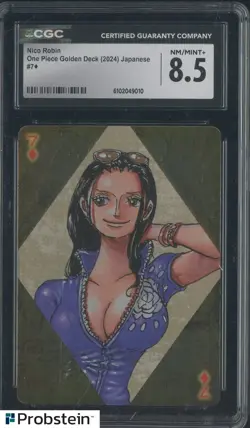 2024 One Piece Golden Deck Japanese #7 Nico Robin CGC 8.5 NM-MT+ - Image 1