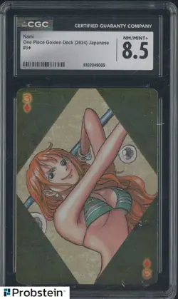 2024 One Piece Golden Deck Japanese #3 Nami CGC 8.5 NM-MT+ - Image 1