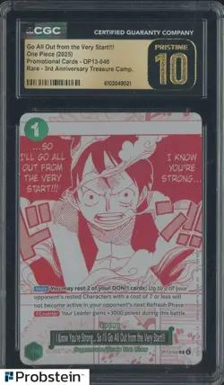 2025 One Piece Promo 3rd Anniversary Go Al Out From The Very Start CGC 10 - Image 1