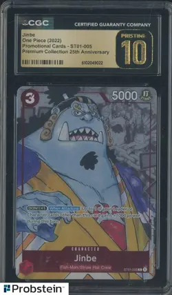 2022 One Piece Promo Premium Collection 25th Annv Jinbe CGC 10 PRISTINE - Image 1