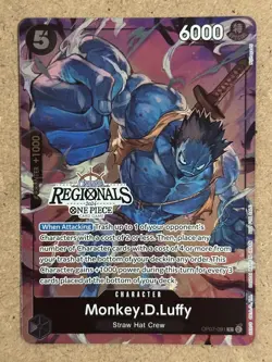 One Piece Card Game Monkey.D.Luffy OP07-091 Online Regionals tournament English - Image 1