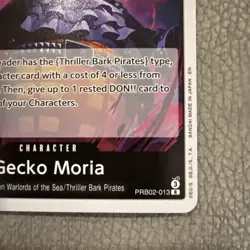 One Piece Card Game Gecko Moria PRB02-013 Rare Foil English Edition NM - Image 5