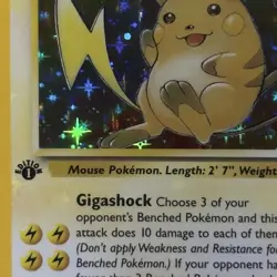 HOLO BLEED 1st Edition RAICHU 14/62 Misprint ERROR Pokemon Fossil Set Card MINT - Image 2
