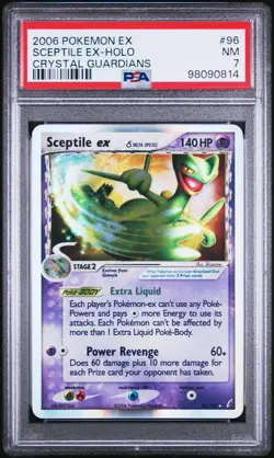 Sceptile ex Delta 96/100 Crystal Guardians Holo Pokemon Card PSA 7 NEAR MINT NM - Image 1