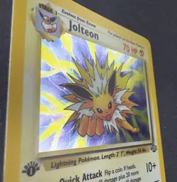 1st Edition Jolteon 4/64 Holo Rare Jungle Set 1999 Pokemon WOTC Card Vintage NM - Image 2