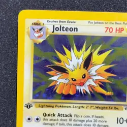 1st Edition Jolteon 4/64 Holo Rare Jungle Set 1999 Pokemon WOTC Card Vintage NM - Image 5